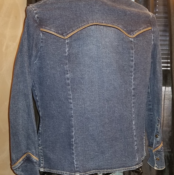 WESTERN STYLE SHIRT LIVE A LITTLE Sz M - Picture 4 of 4